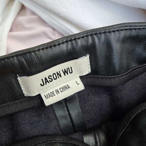 Jason Wu Black Vegan Leather Skort Size Large - Picture 5 of 5
